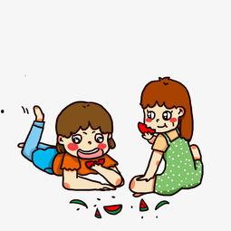 搞笑吃瓜卡通的图片,带你领略欢乐无限